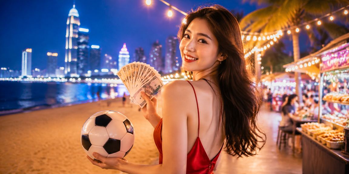 Người chơi tại chợ đêm Đà Nẵng theo dõi trò chơi và cá cược thể thao trên điện thoại