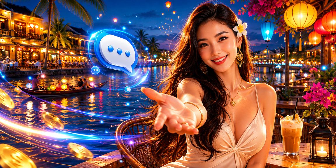 Người trẻ Hội An ngồi quán cà phê nhận cashback và bonus từ trò chơi trực tuyến