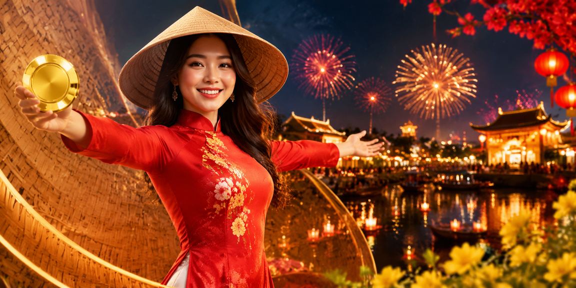 Người mặc nón lá truyền thống tại Huế kiểm tra bonus nạp tiền trên điện thoại