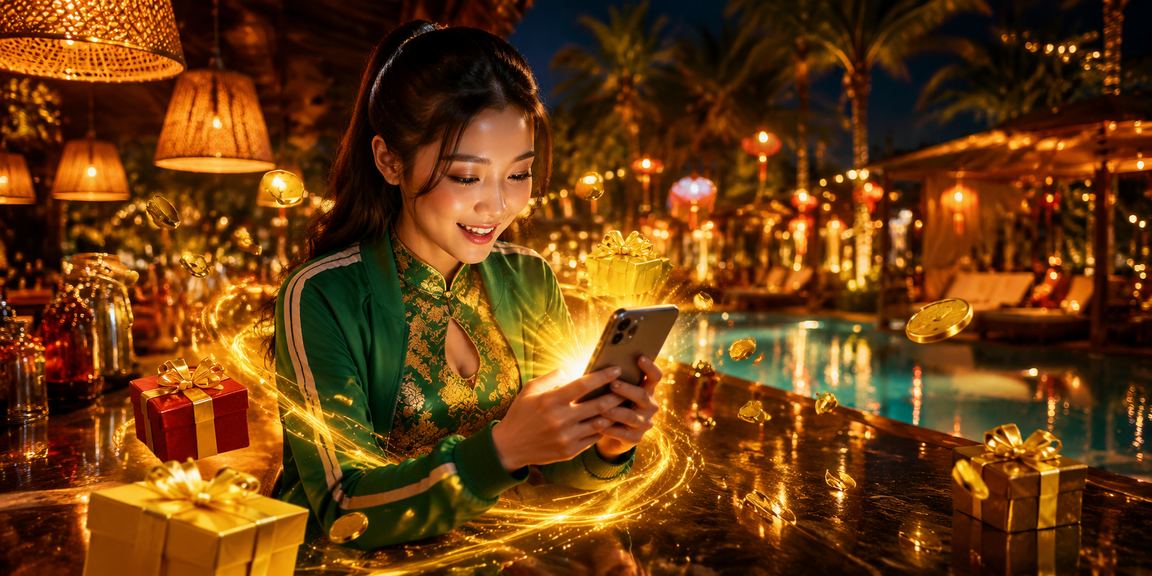 Người mặc áo dài chơi casino mobile tại bờ biển Mũi Né với điện thoại trên tay